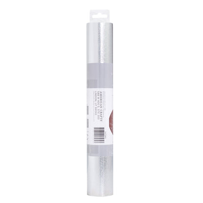 Faux Leather Adhesive Vinyl Roll Silver Metallic / Rollo de Vinil Adhesivo Imitación Piel Plata Viniles American Crafts
