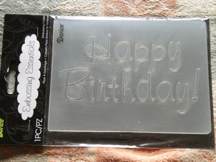 Embossing "Happy Birthday" / Folder de Grabado Happy Birthday Descontinuado Darice