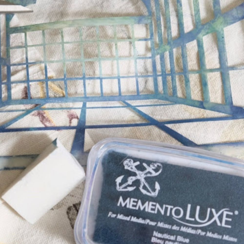 Nautical Blue Memento Luxe / CojÃn de Tinta para Sellos Azul Tintas TSUKINEKO