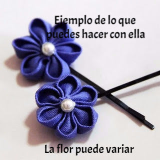 Plantilla para hacer flores de tela / Kanzashi Gathered petal small Costura Clover