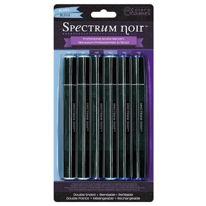 Spectrum Noir Blues 6 pz. / Marcadores con Base de Alcohol Descontinuado Crafter&