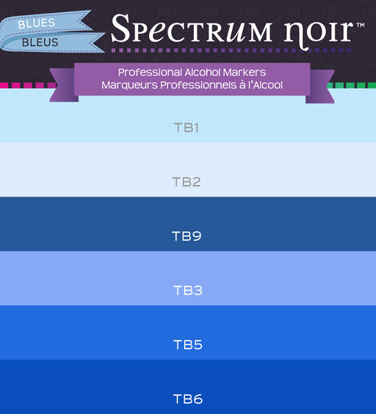 Spectrum Noir Blues 6 pz. / Marcadores con Base de Alcohol Descontinuado Crafter&