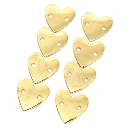 Sew-On Project Labels / Botones Decorativos de Corazones Dorados Adornos / Embellishments The Hook Nook