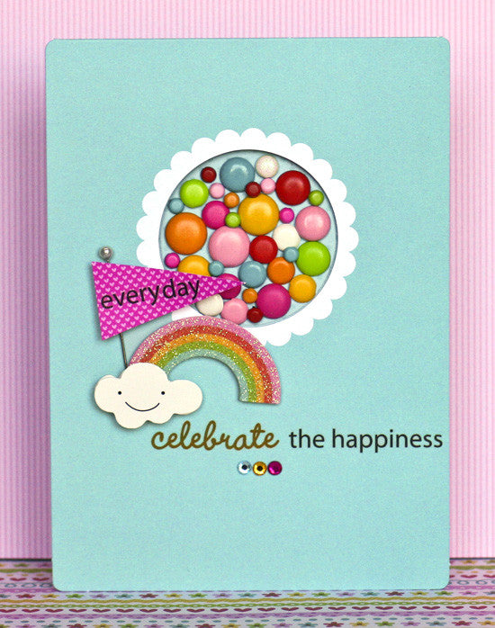 Tropical Funky Flower Brads Adornos / Embellishments Creative Impressions