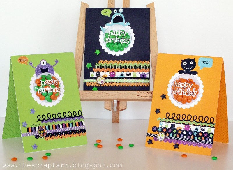 Tropical Funky Flower Brads Adornos / Embellishments Creative Impressions