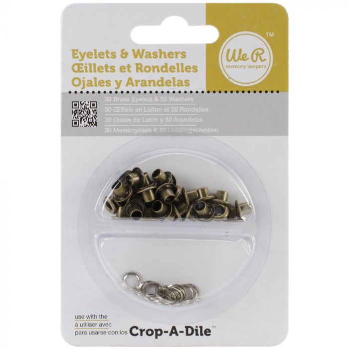 Eyelets &amp; Washers Standard Brass / Ojillos y Arandelas Cobre Eyelets, Ojilos We R Memory Keepers