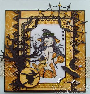 Suaje de corte Bruja y sombrero / Witch Hunt die Descontinuado Cheery Lynn Designs