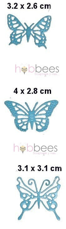 Suaje de mariposa con fondo liso / Small Exotic Butterflies 