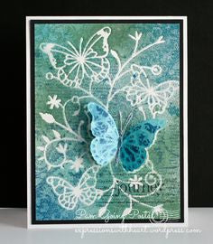 Butterfly Vine Stencil / Plantilla de Mariposa Descontinuado Memory Box