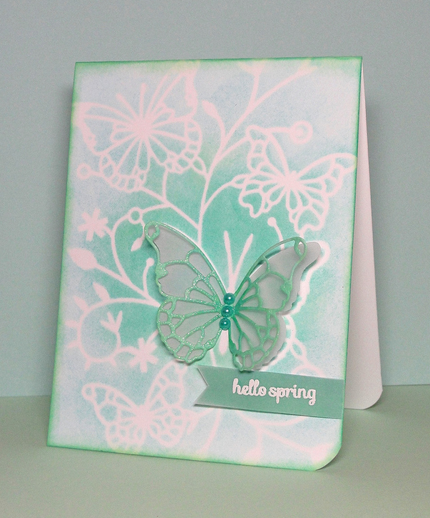 Butterfly Vine Stencil / Plantilla de Mariposa Descontinuado Memory Box