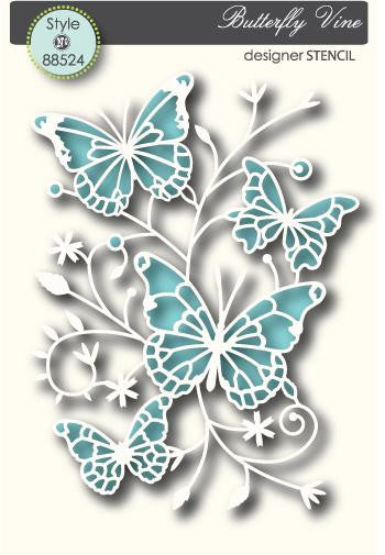 Butterfly Vine Stencil / Plantilla de Mariposa Descontinuado Memory Box