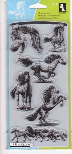 Sellos de Polímero de Caballos / Horses 99540 Descontinuado Inkadinkado