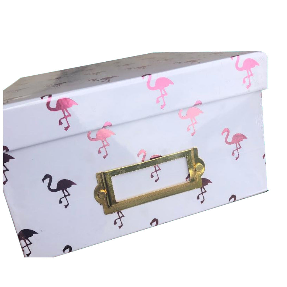 Pink Flamingos Foil Box / Caja Organizadora Decorada de Flamingos Descontinuado DCWV