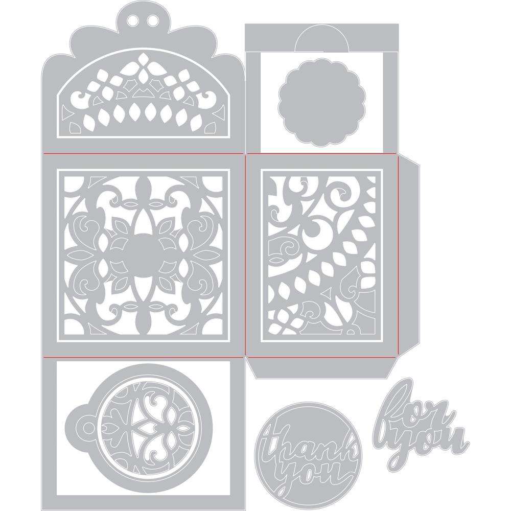 Thinlits Moroccan Lace Box Die / Suaje Caja Encaje Marroqui Descontinuado Sizzix