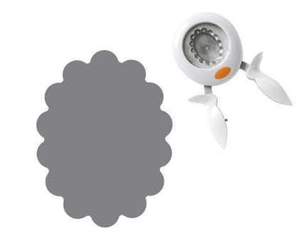 X-Large Easy Squeeze Punch 2" Scallop Oval / Perforadora de Ovalo Escalopado 5.08 cm Descontinuado Fiskars