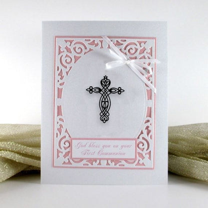 Suaje de Corte de Cruz y Paloma / Thinlits Cross Dove Banner Border Die Descontinuado Sizzix