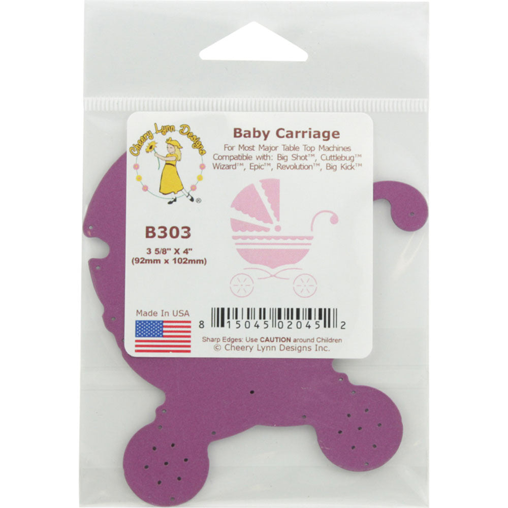 Baby Carriage Die / Suaje de Corte de Carriola Descontinuado Cheery Lynn Designs