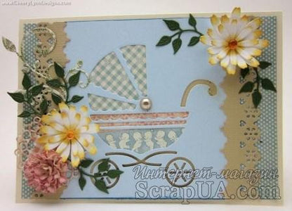 Baby Carriage Die / Suaje de Corte de Carriola Descontinuado Cheery Lynn Designs
