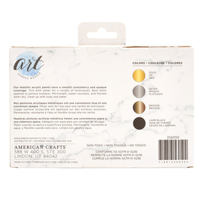 Metallic Acrylic Paint Kit / Set de Pinturas Acrilicas Metálicas Descontinuado American Crafts