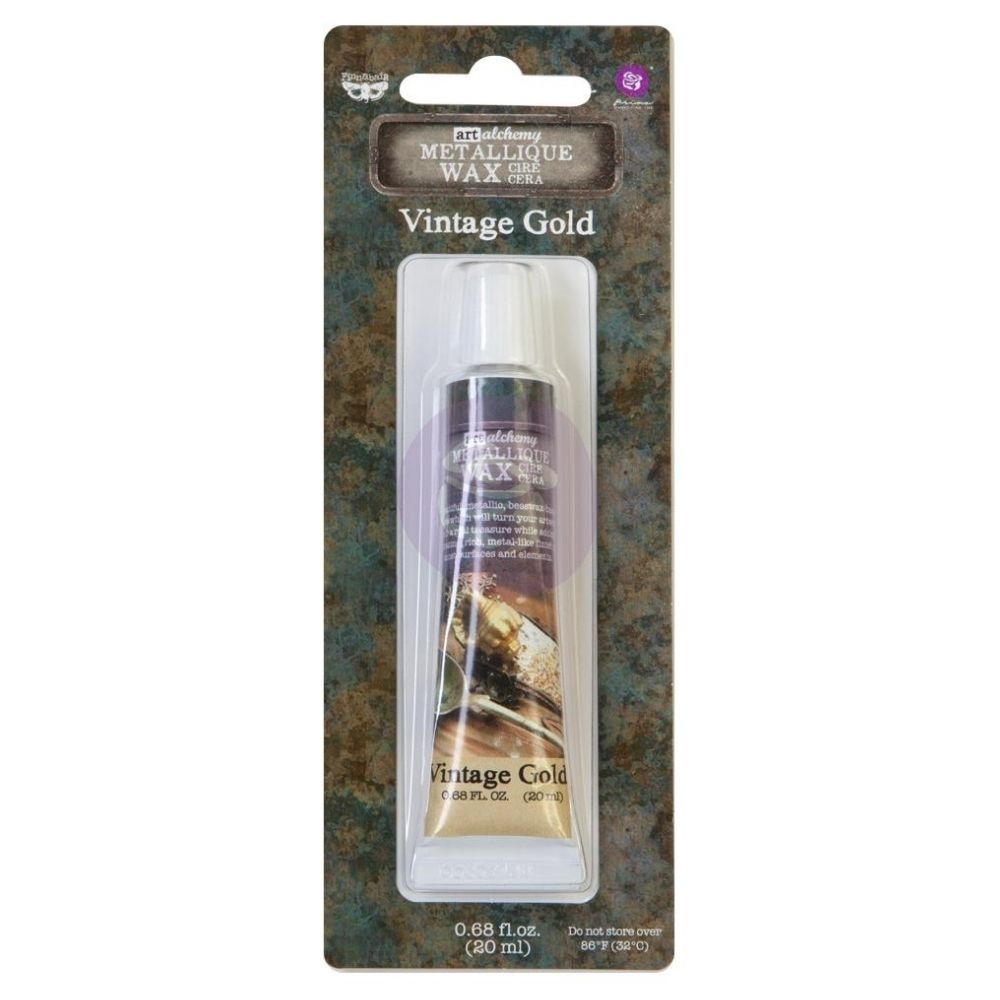 Finnabair Art Alchemy Metallique Wax Vintage Gold / Pintura en Cera Metálica Oro Envejecido Pintura y Medios Mixtos Prima Marketing
