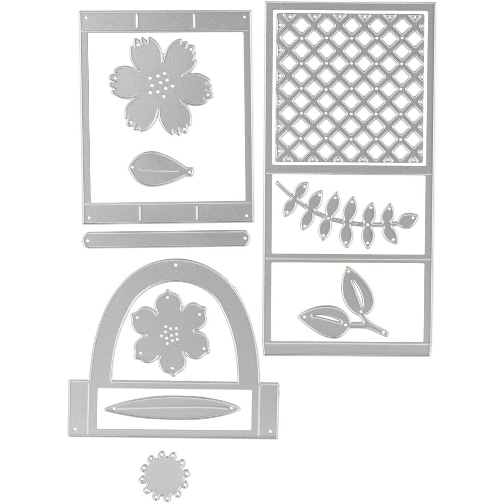 Thinlits Card in a Box, Flower Basket Die / Suajes de Cestita de Flores Descontinuado Sizzix