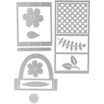Thinlits Card in a Box, Flower Basket Die / Suajes de Cestita de Flores Descontinuado Sizzix