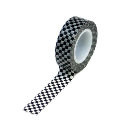Washi Trendy Tape Checkered Flag / Cinta Adhesiva Descontinuado Queen&amp;Co
