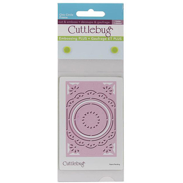 Embossing Plus Chic Circle Frame / Folder de Corte y Grabado Marco Circular Descontinuado Cuttlebug