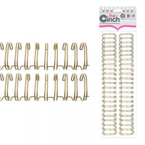 Binding Wires Gold 0.75" / Arillos para Engargolar Dorados 1.9 cm Descontinuado We R Memory Keepers