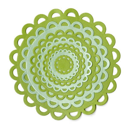Nesting Lace Circles Dies / Suaje de Corte de Circulo Escalopado Descontinuado We R Memory Keepers