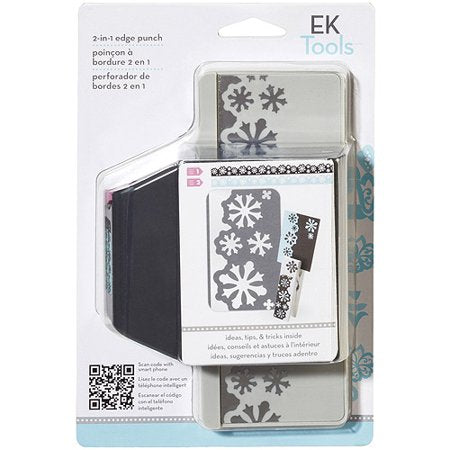 2 in 1 Edge Punch Flurries / Perforadora de Orilla 2 en 1 Copos de Nieve Descontinuado Ek Success