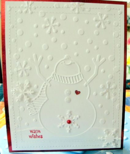 Snowman Arms Up Embossing Folder / Folder de Grabado Muñeco de Nieve Folders de Grabado Darice