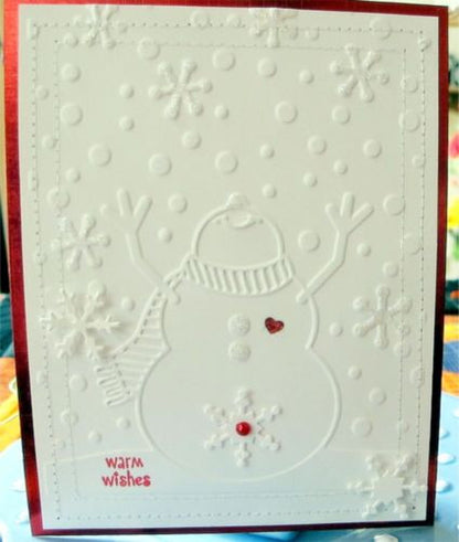 Snowman Arms Up Embossing Folder / Folder de Grabado Muñeco de Nieve Folders de Grabado Darice