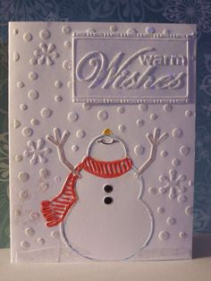 Snowman Arms Up Embossing Folder / Folder de Grabado Muñeco de Nieve Folders de Grabado Darice