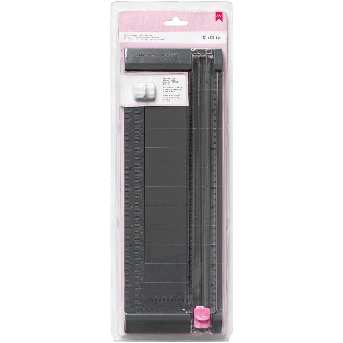 Pink Craft Blade Trimmer 12&quot; / Cortadora Para Papel Gde. Cortadoras / Guillotinas American Crafts