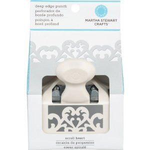 Scroll Heart Deep Edge Punch / Perforadora Orilla Profunda Corazon de Pergamino Descontinuado Martha Stewart