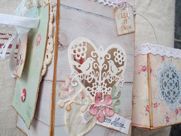 Suaje de corte de corazón con pájaros / Creatables Winter Bird Descontinuado Marianne design