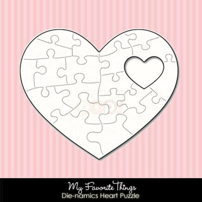 Suaje de Corazon con Rompecabeza Grabado / Heart Puzzle Descontinuado Die Namics
