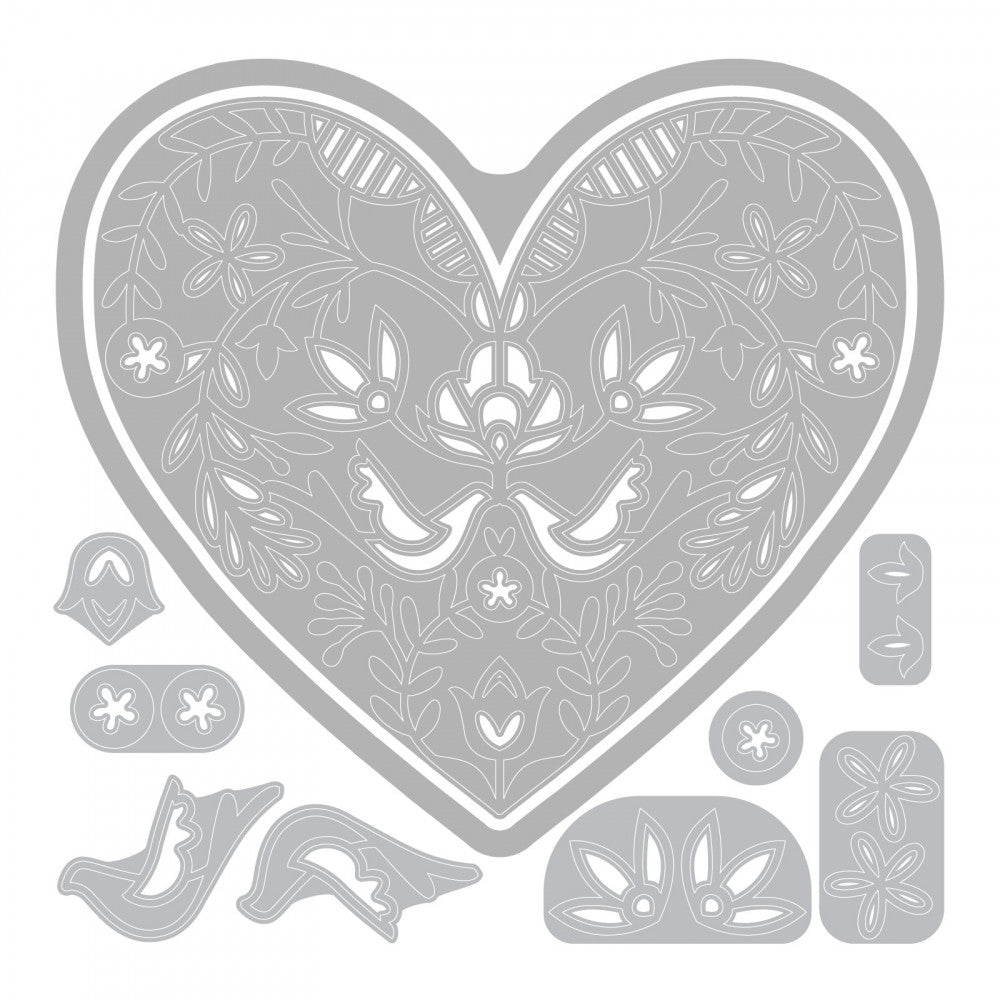 Thinlits Lace Heart Die / Suaje de Corazones de Encajes Descontinuado Sizzix