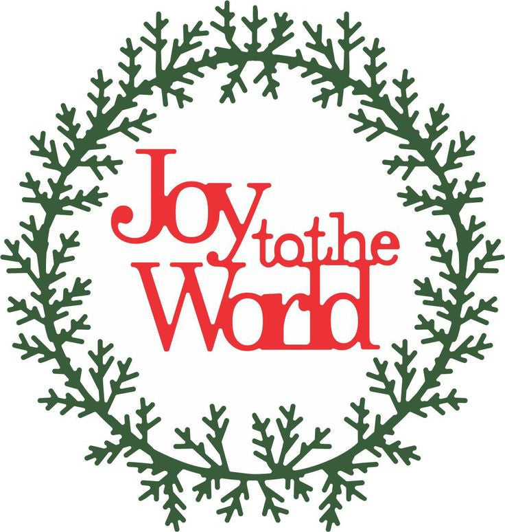 Suaje de Corte de Corona de Navidad / Joy to The World Wreath Descontinuado Cheery Lynn Designs