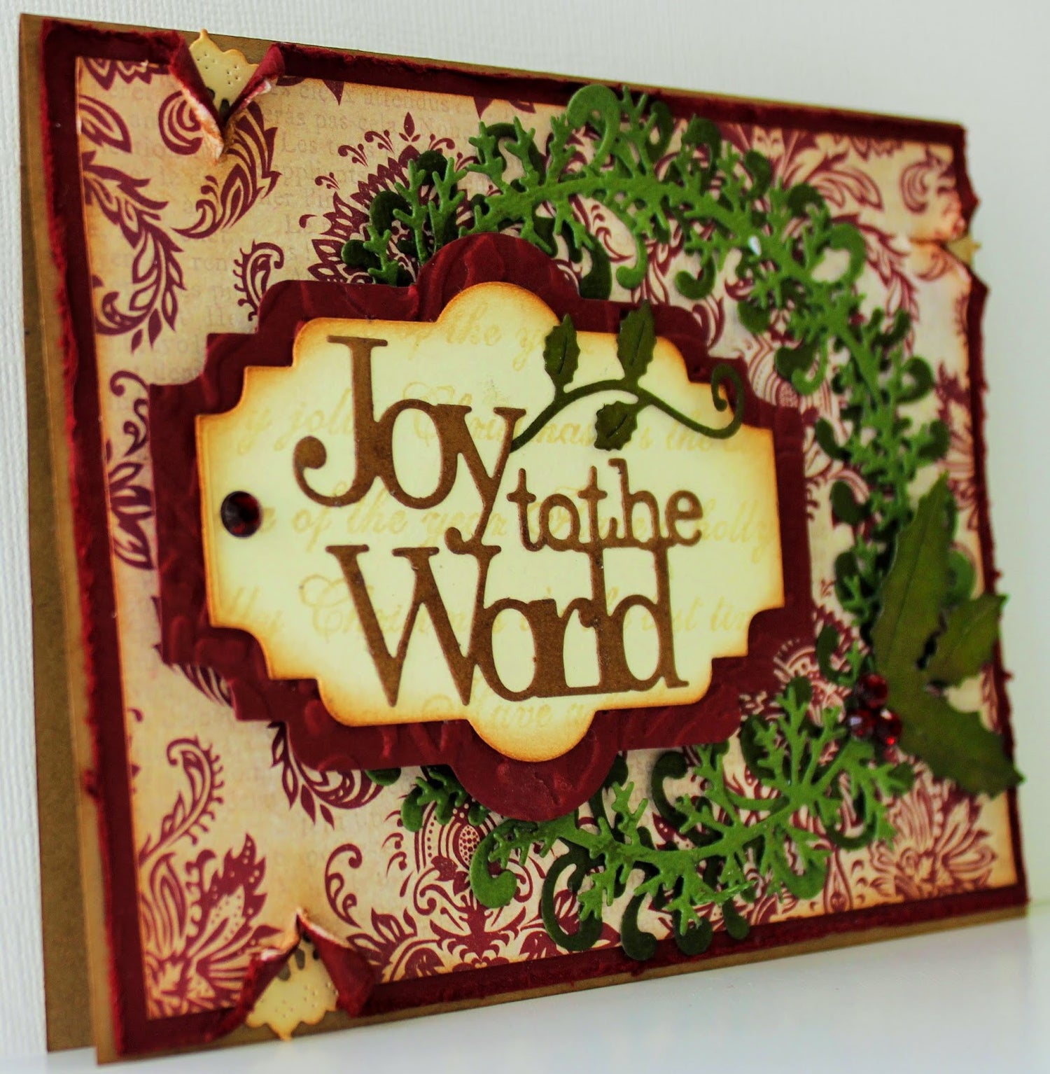 Suaje de Corte de Corona de Navidad / Joy to The World Wreath Descontinuado Cheery Lynn Designs