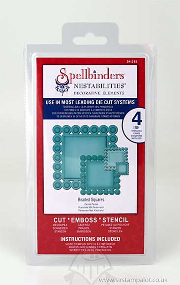 Suaje de Corte de Cuadro con Circulos / Beaded Squares Descontinuado Spellbinders