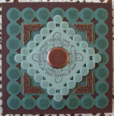 Suaje de Corte de Cuadro con Circulos / Beaded Squares Descontinuado Spellbinders