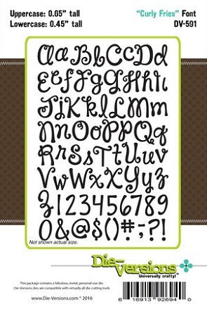Suaje de Corte de Alfabeto, Numeros, Signos / Curly Fries Descontinuado Die-versions