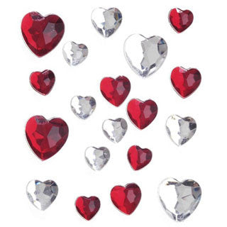 Crystal Finishing Accents / Cuentas de Corazones con Pegamento Descontinuado Darice