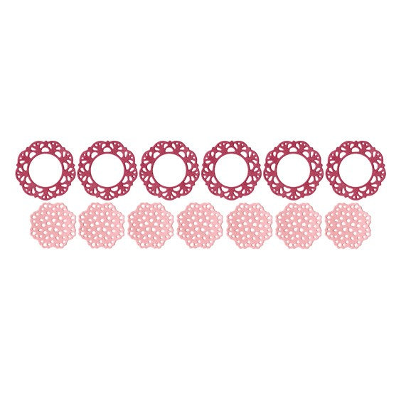 Doily Punches Cuts and Embossing / Suaje de Corte y Realce Blonda Perforada Dados de Corte / Suajes / Troqueles LifeStyle Crafts