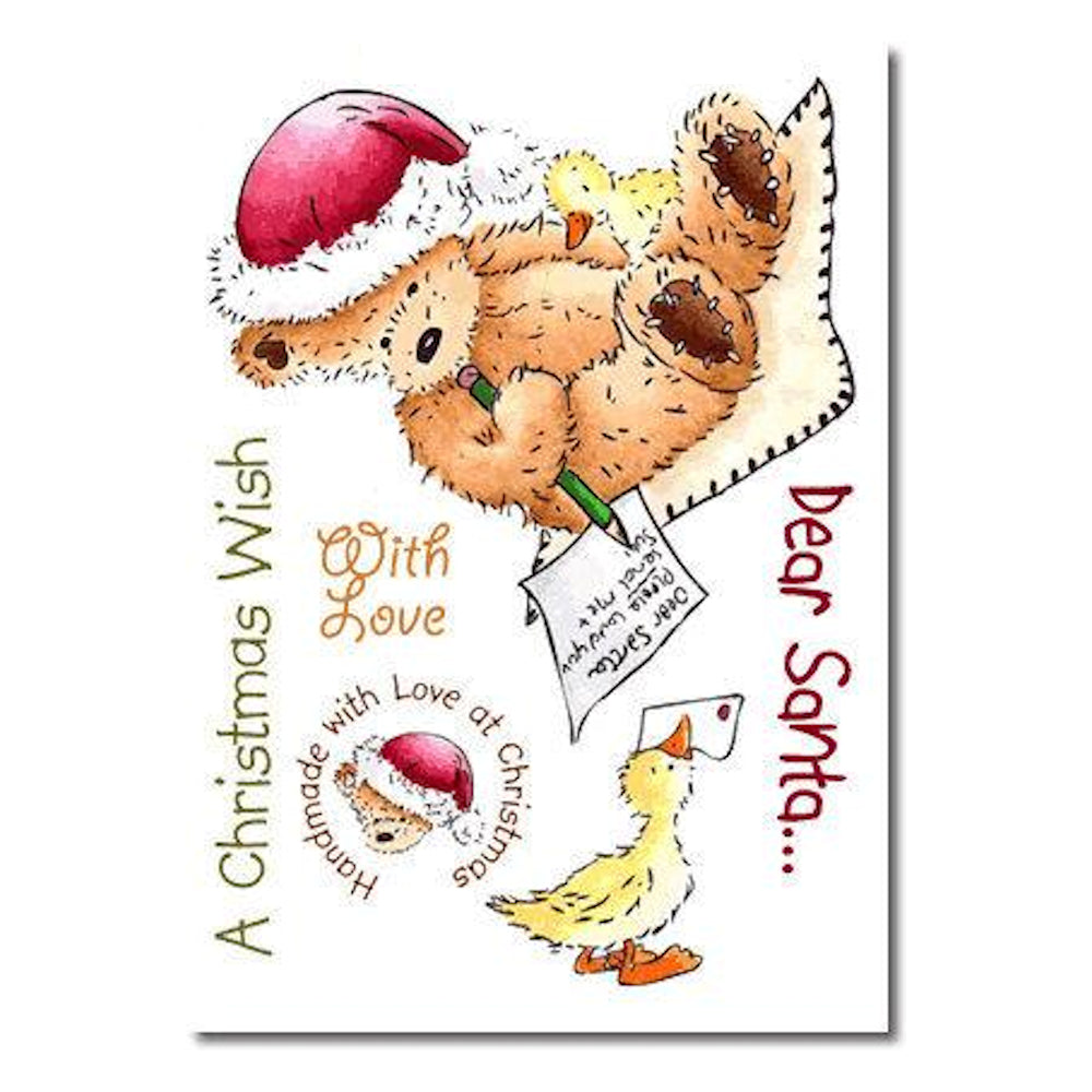 Dear Santa Rubber Stamp Set / Juego de Sellos de Goma Querido Santa Sellos Crafter&
