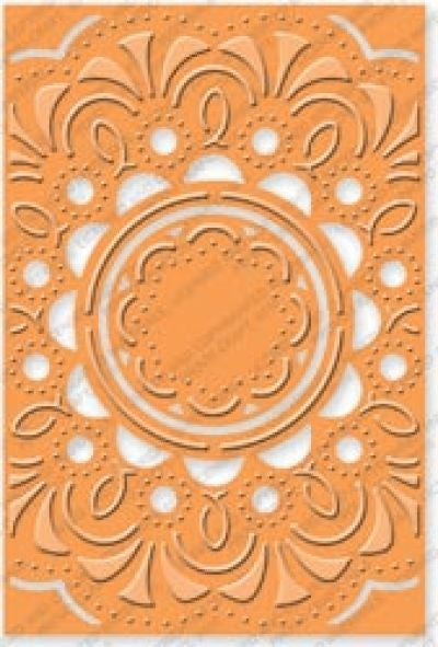 Embossing Plus Deco Burst / Folder de Corte y Grabado Marco Circulo Escalopado Descontinuado Cuttlebug