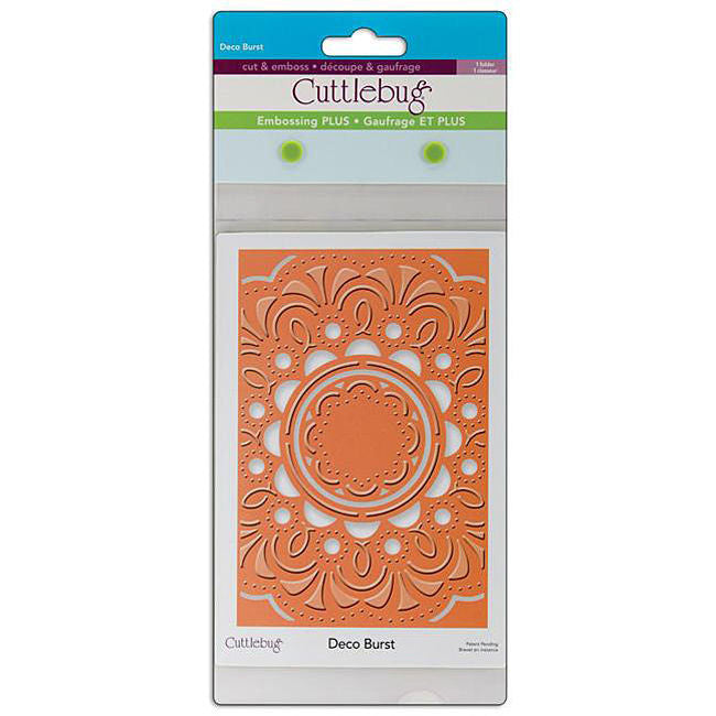 Embossing Plus Deco Burst / Folder de Corte y Grabado Marco Circulo Escalopado Descontinuado Cuttlebug
