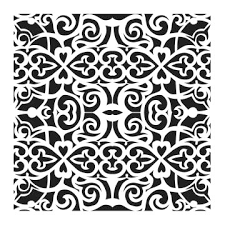 Scrollwork Stencil / Plantilla de Patrón Elegante Esténciles / Plantillas The Crafters Workshop